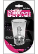 Light Up Pecker Party Shot Glass With Hang String - Clear